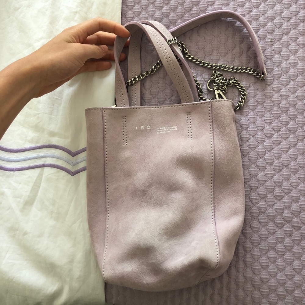 IRO lavender suede bag